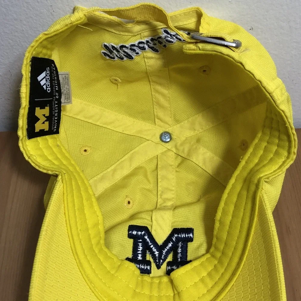 Michigan Wolverines Adidas Dance Team Slouch Buckle-Back Cap Hat One Size Yellow